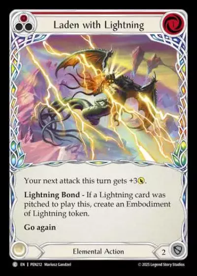 Laden with Lightning PEN212 - Compendium of Rathe - Flesh and blood card