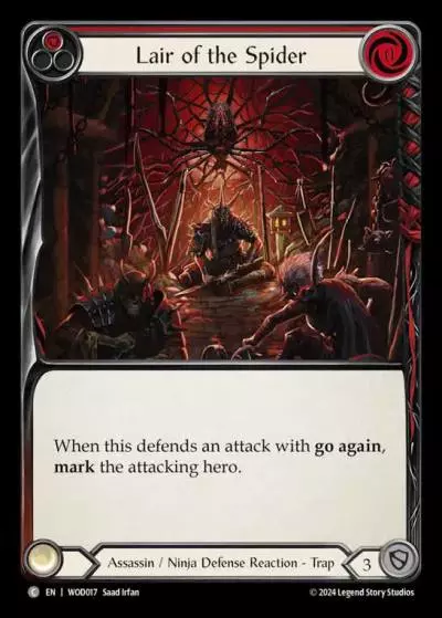 Lair of the Spider RED WOD017 - The Hunted Blitz Deck - Arakni, Web of Deceit - Flesh and blood card