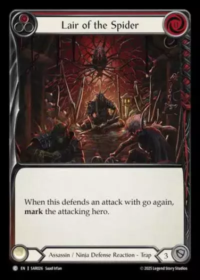 Lair of the Spider SAR026 - Silver Age Chapter 2 - Arakni, Web of Deceit - Flesh and blood card