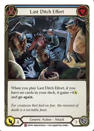 Last Ditch Effort BLUE 1HP362 - History Pack 1 - Flesh and blood card