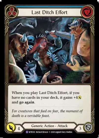 Last Ditch Effort BLUE U-WTR161-RF - Welcome to Rathe - Unlimited - Flesh and blood card