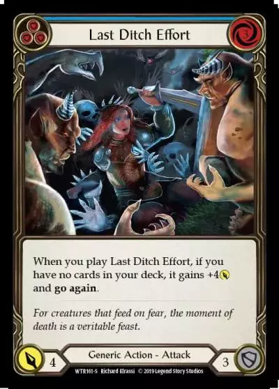 Last Ditch Effort BLUE WTR161 - Welcome to Rathe - Flesh and blood card