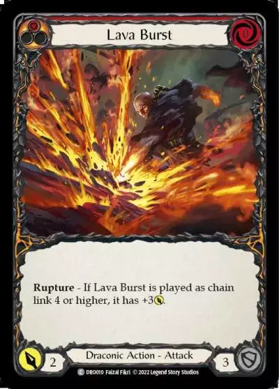 Lava Burst RED DRO010 - Dromai - Blitz Deck - Flesh and blood card