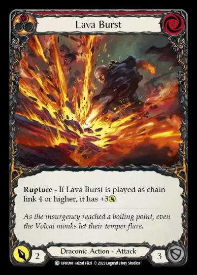 Lava Burst RED UPR098 - Uprising - Flesh and blood card