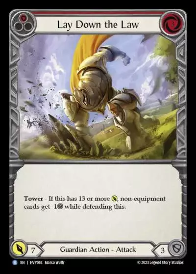Lay Down the Law RED HVY063 - Heavy Hitters - Flesh and blood card