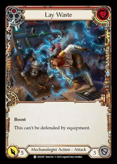 Lay Waste RED EVO207 - Bright Lights - Flesh and blood card