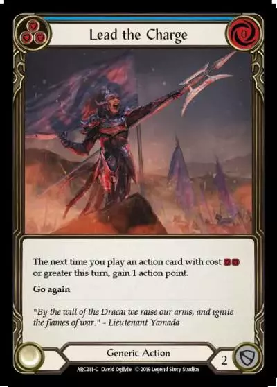Lead the Charge BLUE ARC211 - Arcane Rising - Flesh and blood card