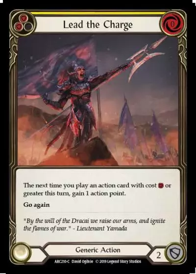 Lead the Charge YELLOW ARC210-RF - Arcane Rising - Flesh and blood card