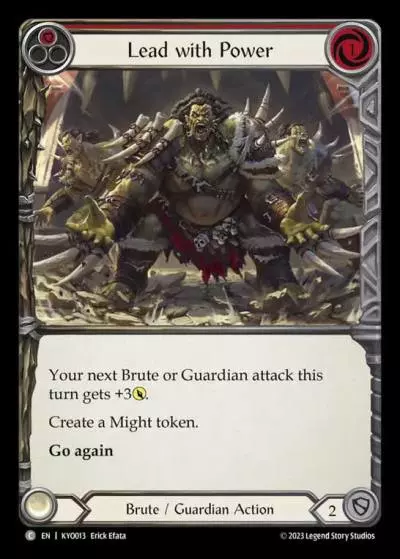 Lead with Power RED KYO013 - Kayo - Heavy Hitters Blitz Deck - Flesh and blood card