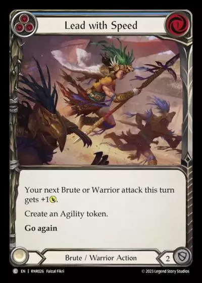 Lead with Speed BLUE RHI026 - Rhinar - Heavy Hitters Blitz Deck - Flesh and blood card