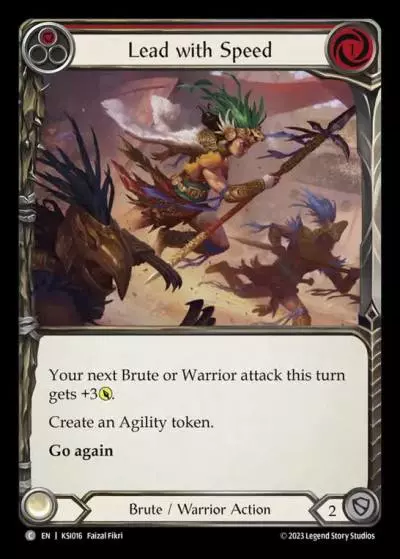 Lead with Speed RED KSI016 - Kassai - Heavy Hitters Blitz Deck - Flesh and blood card