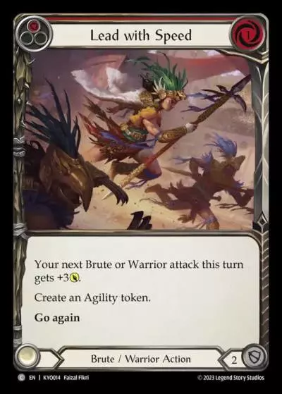Lead with Speed RED KYO014 - Kayo - Heavy Hitters Blitz Deck - Flesh and blood card