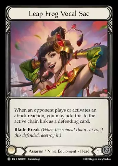 Leap Frog Vocal Sac WOD003 - The Hunted Blitz Deck - Arakni, Web of Deceit - Flesh and blood card