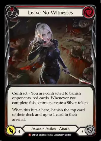 Leave No Witnesses RED DYN120 - Dynasty - Flesh and blood card