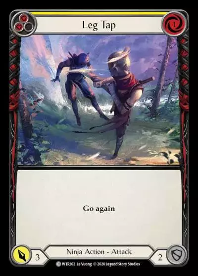 Leg Tap YELLOW R-WTR102 - Welcome to Rathe - Unlimited Revised - Flesh and blood card