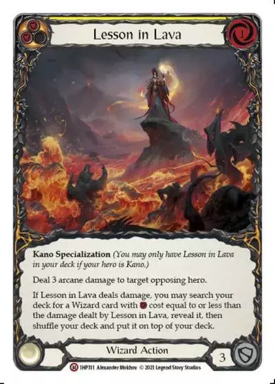Lesson in Lava YELLOW 1HP311 - History Pack 1 - Flesh and blood card