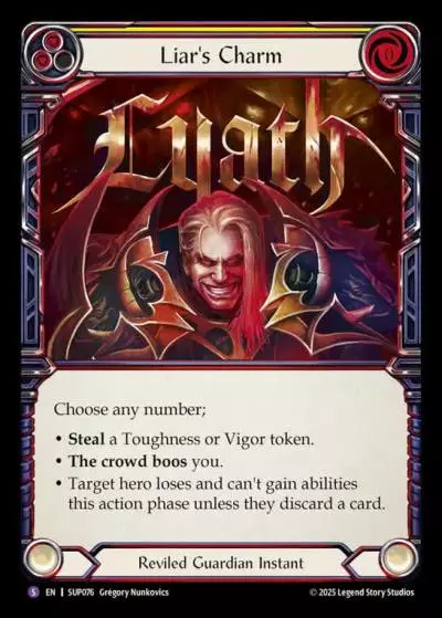 Liar's Charm YELLOW SUP076 - Super Slam - Flesh and blood card