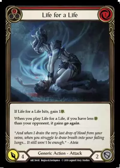 Life for a Life RED ARC164 - Arcane Rising - Flesh and blood card