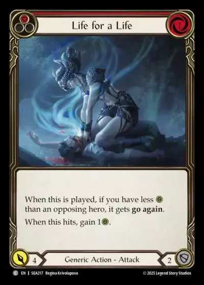Life for a Life RED SEA217 - High Seas - Flesh and blood card