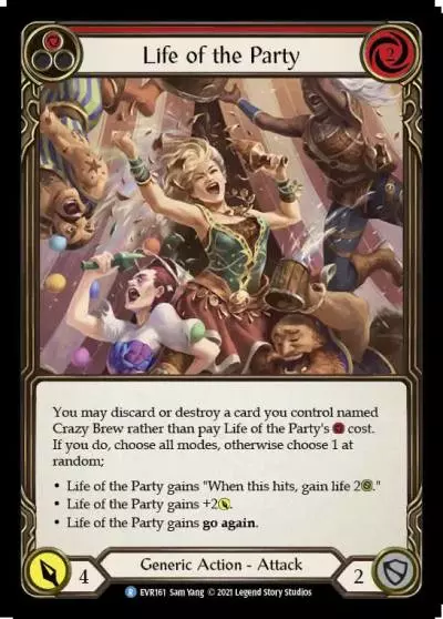 Life of the Party RED EVR161-RF - Everfest - Flesh and blood card