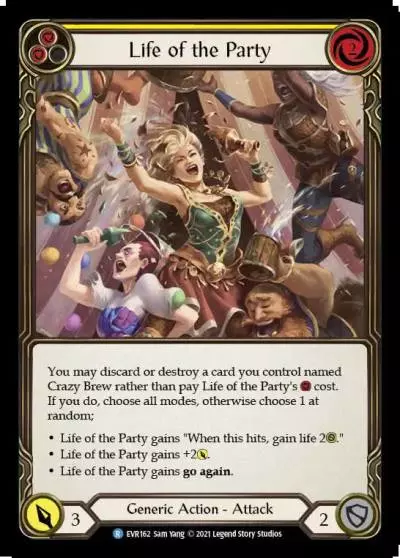 Life of the Party YELLOW EVR162 - Everfest - Flesh and blood card