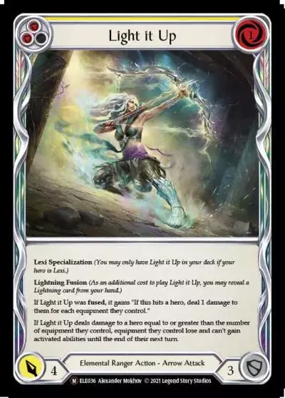 Light it Up YELLOW U-ELE036-RF - Tales of Aria - Unlimited - Flesh and blood card
