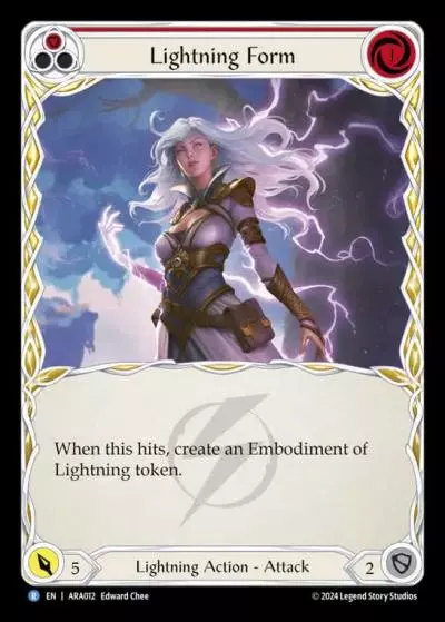 Lightning Form RED AUA012 - Rosetta Blitz Deck - Aurora - Flesh and blood card