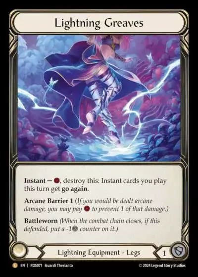 Lightning Greaves ROS071-RF - Rosetta - Flesh and blood card