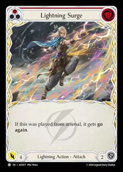 Lightning Surge RED AST011 - Armory Deck - Aurora, Shooting Star - Flesh and blood card