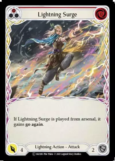 Lightning Surge RED U-ELE189-RF - Tales of Aria - Unlimited - Flesh and blood card