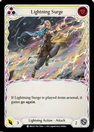 Lightning Surge YELLOW BRI029 - Briar - Blitz Deck - Flesh and blood card