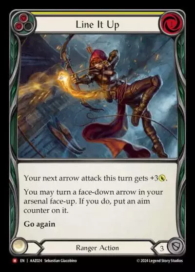 Line It Up YELLOW AAZ024 - Armory Deck - Azalea, Ace in the Hole - Flesh and blood card