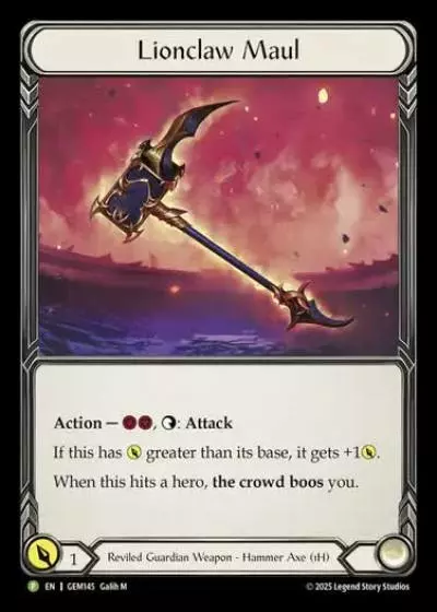 Lionclaw Maul GEM145-CF - GEM - Pack 5 - Flesh and blood card
