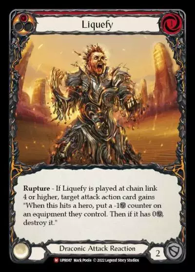 Liquefy RED UPR087 - Uprising - Flesh and blood card