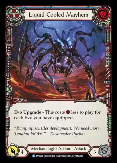 Liquid-Cooled Mayhem BLUE EVO066 - Bright Lights - Flesh and blood card