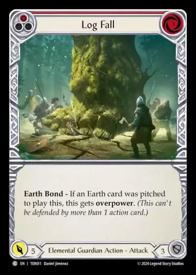 Log Fall RED TER011 - 1st Strike - Terra - Flesh and blood card