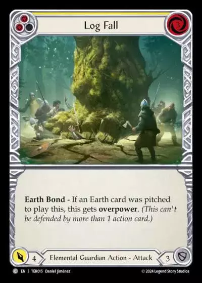 Log Fall YELLOW TER015 - 1st Strike - Terra - Flesh and blood card