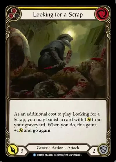 Looking for a Scrap YELLOW OUT196 - Outsiders - Flesh and blood card