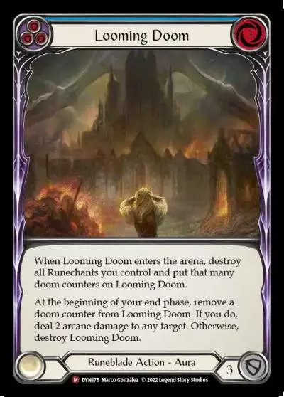 Looming Doom BLUE DYN175 - Dynasty - Flesh and blood card
