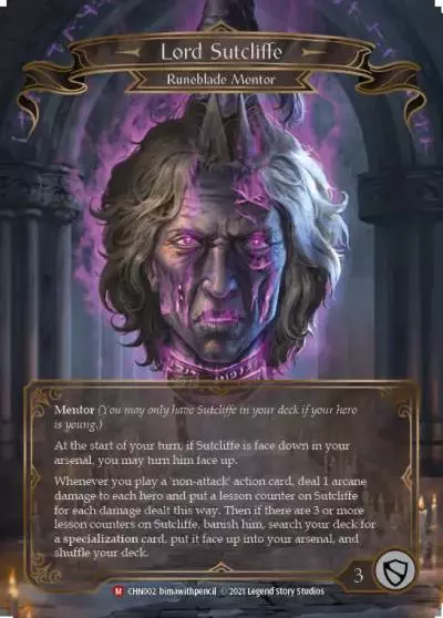 Lord Sutcliffe CHN002 - Chane - Blitz Deck - Flesh and blood card
