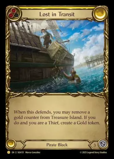 Lost in Transit YELLOW SEA151-TP - High Seas - Treasure Pack - Flesh and blood card