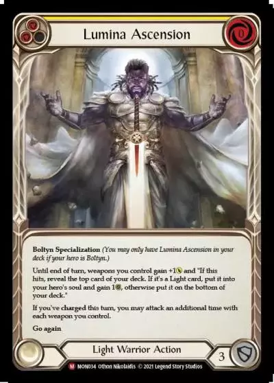 Lumina Ascension YELLOW MON034 - Monarch - Flesh and blood card