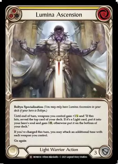 Lumina Ascension YELLOW U-MON034-RF - Monarch - Unlimited - Flesh and blood card