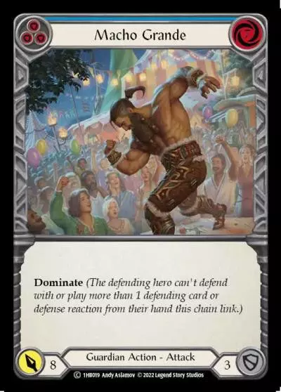 Macho Grande BLUE 1HB019 - Bravo - Blitz Deck - Flesh and blood card