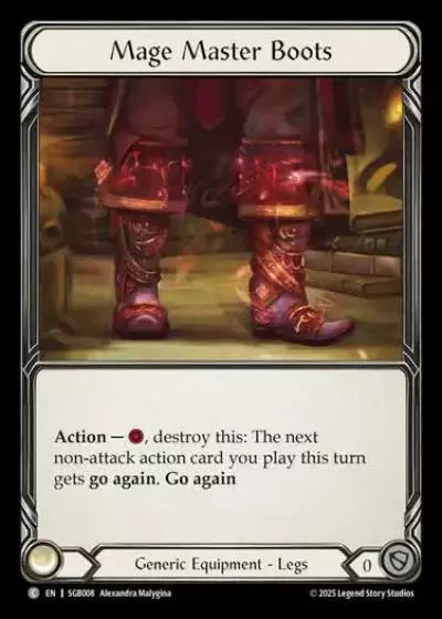 Mage Master Boots SGB008 - Silver Age Chapter 3 - Gravy Bones - Flesh and blood card