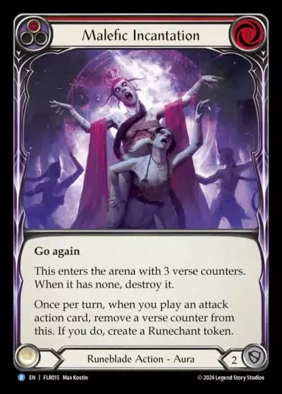Malefic Incantation RED FLR015 - Rosetta Blitz Deck - Florian - Flesh and blood card