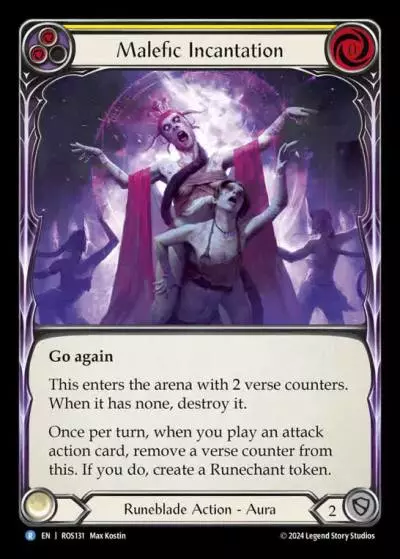 Malefic Incantation YELLOW ROS131 - Rosetta - Flesh and blood card