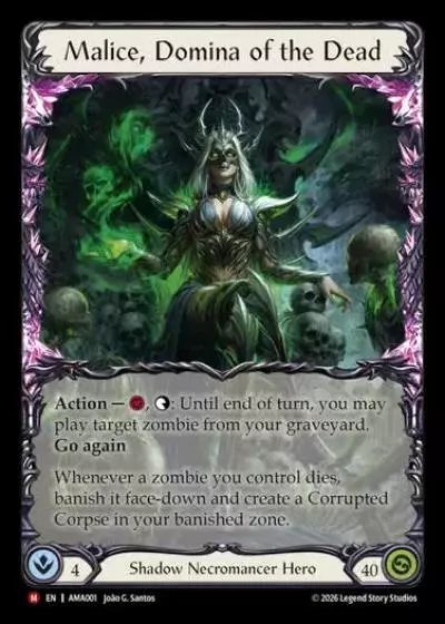 Malice, Domina of the Dead AMA001-RF - Armory Deck - Malice, Domina of the Dead - Flesh and blood card