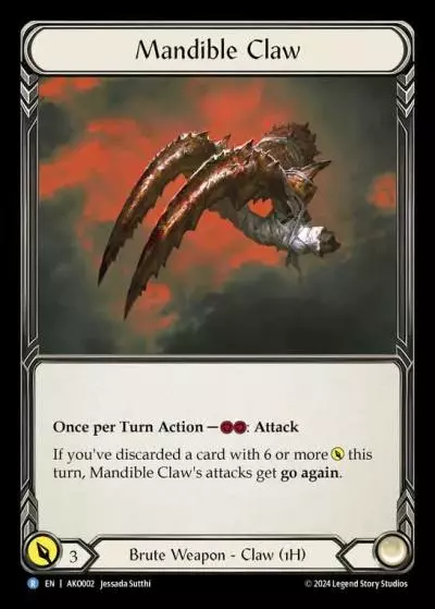 Mandible Claw AKO002 - Armory Deck - Kayo, Armed and Dangerous - Flesh and blood card