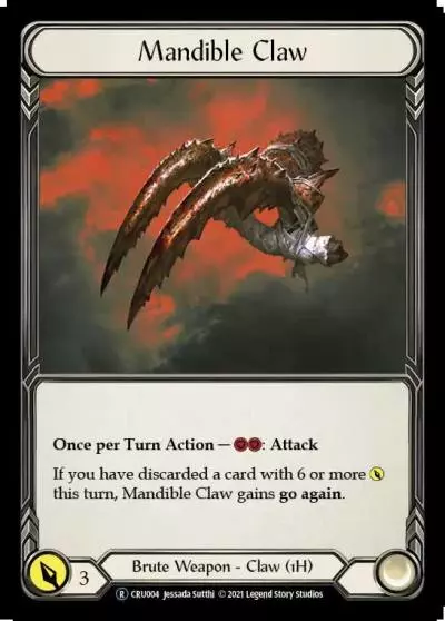 Mandible Claw U-CRU004-RF - Crucible of War - Unlimited - Flesh and blood card